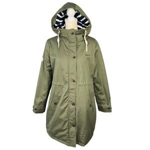 Brakeburn Women's Weatherproof Water Repellent Olive Green Hooded Jacket Size 16